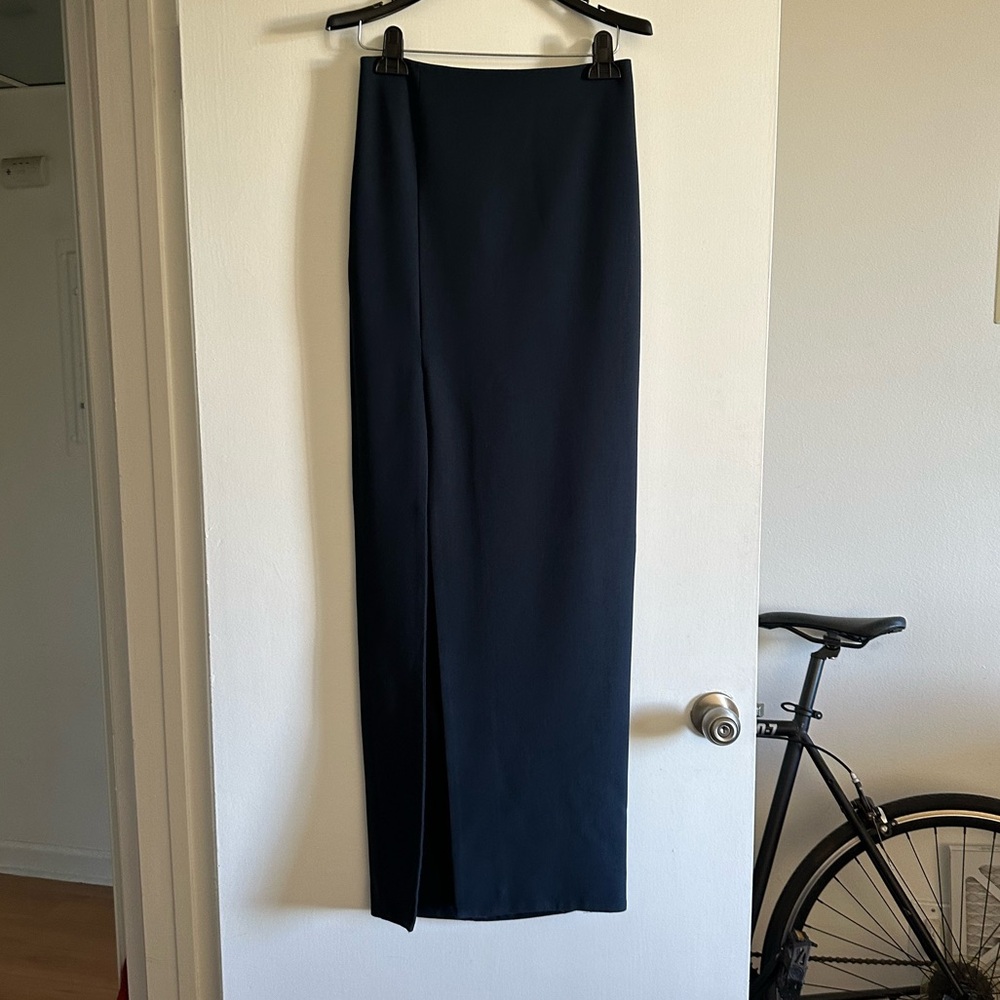 Elizabeth and James Navy Blue Avita High Waisted Skirt with Slit size 2 EUC - Picture 3 of 10